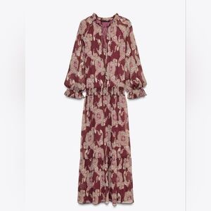 Zara Dress Bohemian Maxi Dress